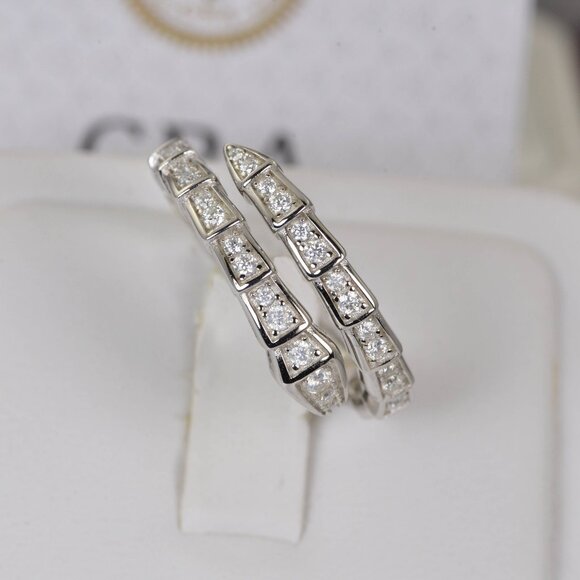 Certified Snake Serpentine Moissanite Ring - Picture 4 of 6